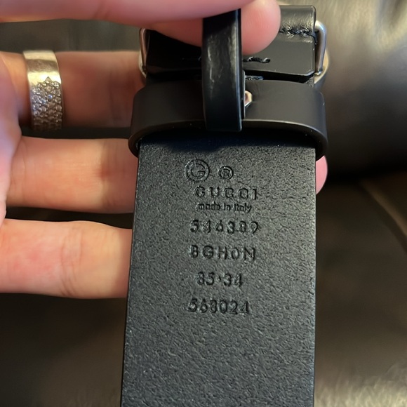 Gucci unisex Interlocking marmont GG leather logo buckle belt NEW - Picture 7 of 9